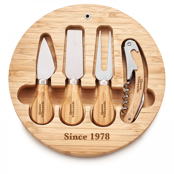 When its wine and cheese time, simply swivel open the tempered... from ASI 88660 Spector & Co.