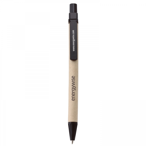 Paper push-action pen with cornstarch trim and recycled symbol on upper... from ASI 88660 Spector & Co.