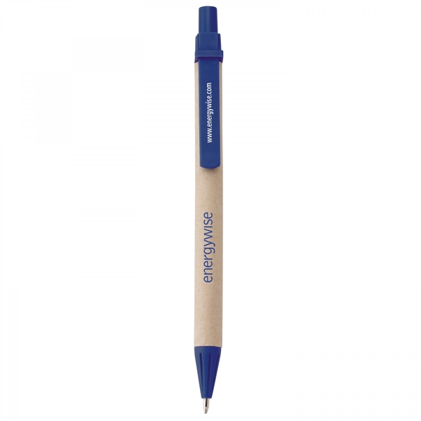 Paper push-action pen with cornstarch trim and recycled symbol on upper... from ASI 88660 Spector & Co.