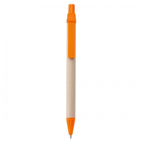 Paper push-action pen with cornstarch trim and recycled symbol on upper... from ASI 88660 Spector & Co.