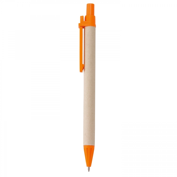 Paper push-action pen with cornstarch trim and recycled symbol on upper... from ASI 88660 Spector & Co.