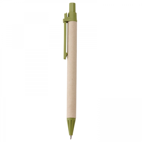 Paper push-action pen with cornstarch trim and recycled symbol on upper... from ASI 88660 Spector & Co.