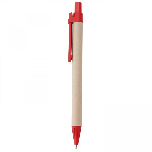 Paper push-action pen with cornstarch trim and recycled symbol on upper... from ASI 88660 Spector & Co.