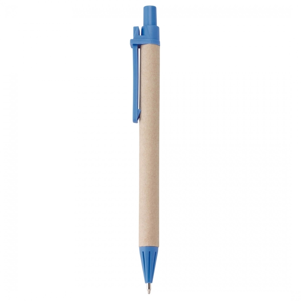 Paper push-action pen with cornstarch trim and recycled symbol on upper... from ASI 88660 Spector & Co.