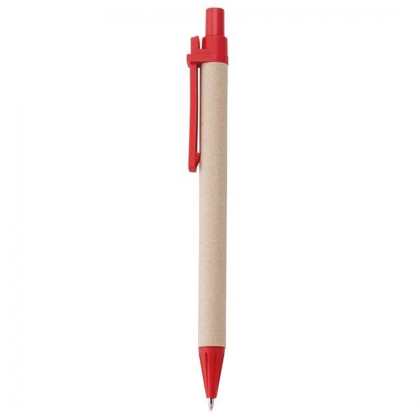 Paper push-action pen with cornstarch trim and recycled symbol on upper... from ASI 88660 Spector & Co.