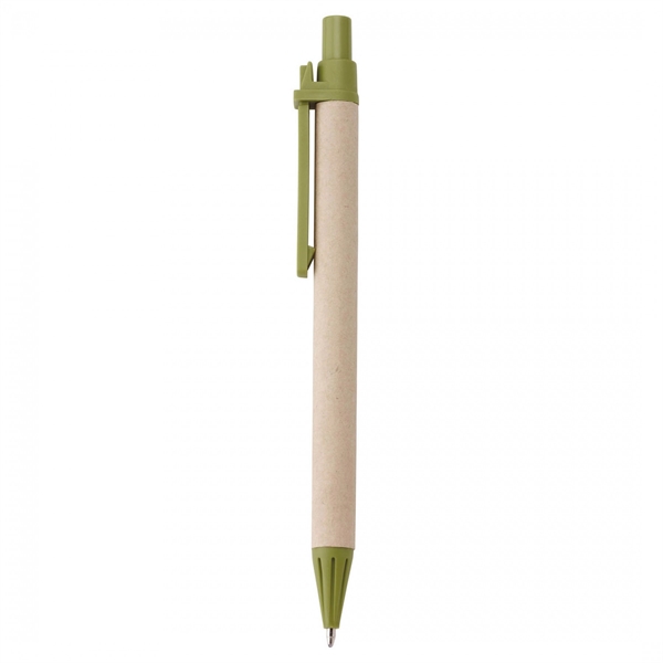 Paper push-action pen with cornstarch trim and recycled symbol on upper... from ASI 88660 Spector & Co.