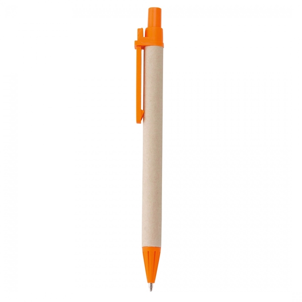 Paper push-action pen with cornstarch trim and recycled symbol on upper... from ASI 88660 Spector & Co.