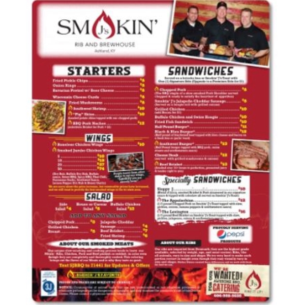 Customizable flat menu.... from ASI 42393 Budgetcard Inc