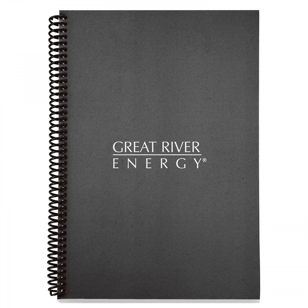 ECO notebook with black spiral binding, 13 pt soft cover and... from ASI 88660 Spector & Co.