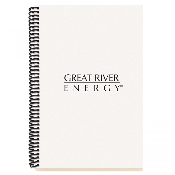 ECO notebook with black spiral binding, 13 pt soft cover and... from ASI 88660 Spector & Co.