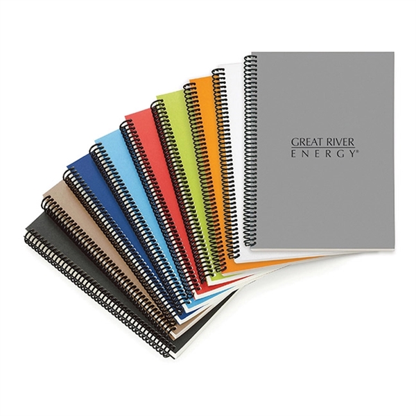 ECO notebook with black spiral binding, 13 pt soft cover and... from ASI 88660 Spector & Co.