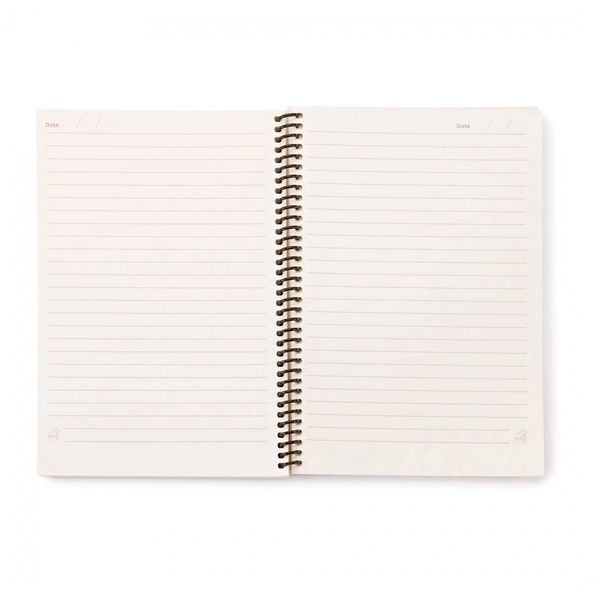 ECO notebook with black spiral binding, 13 pt soft cover and... from ASI 88660 Spector & Co.
