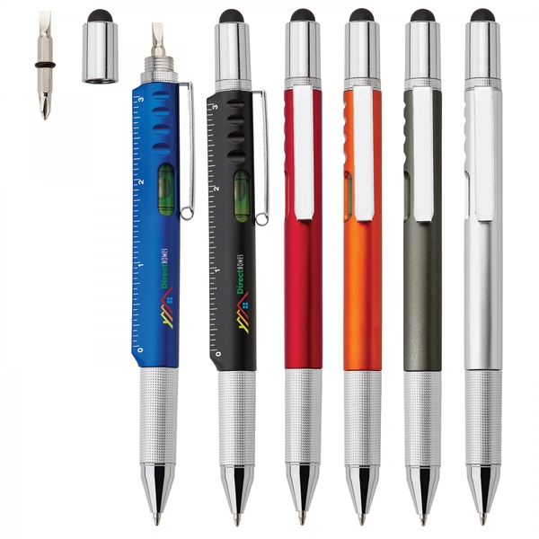 Functionality compliments style in this versatile 5-in-1 plastic twist-action ballpoint with... from ASI 88660 Spector & Co.