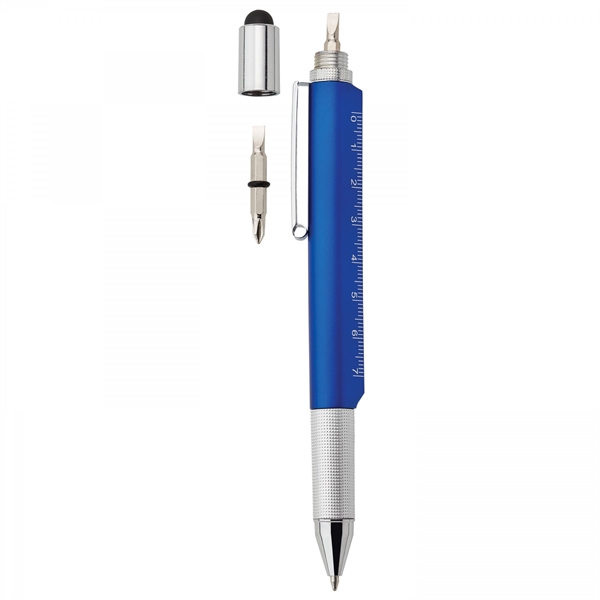 Functionality compliments style in this versatile 5-in-1 plastic twist-action ballpoint with... from ASI 88660 Spector & Co.