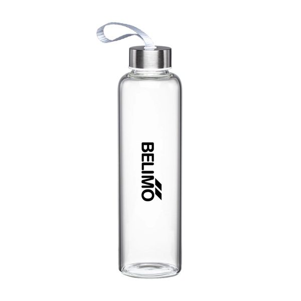 Single wall glass water bottle. Stainless steel, leak-resistant metal lid with... from ASI 84592 St Regis Group