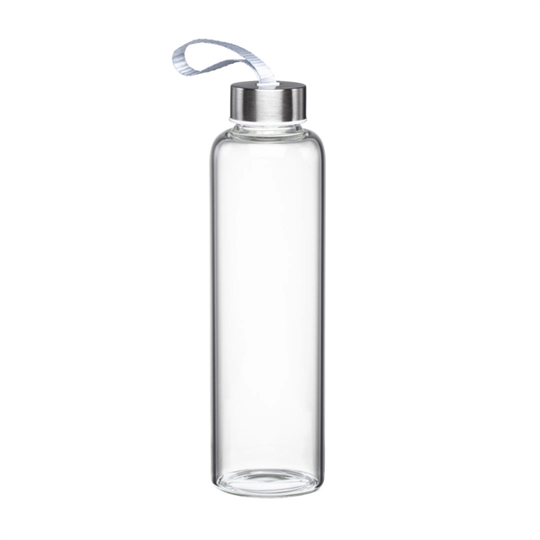 Single wall glass water bottle. Stainless steel, leak-resistant metal lid with... from ASI 84592 St Regis Group