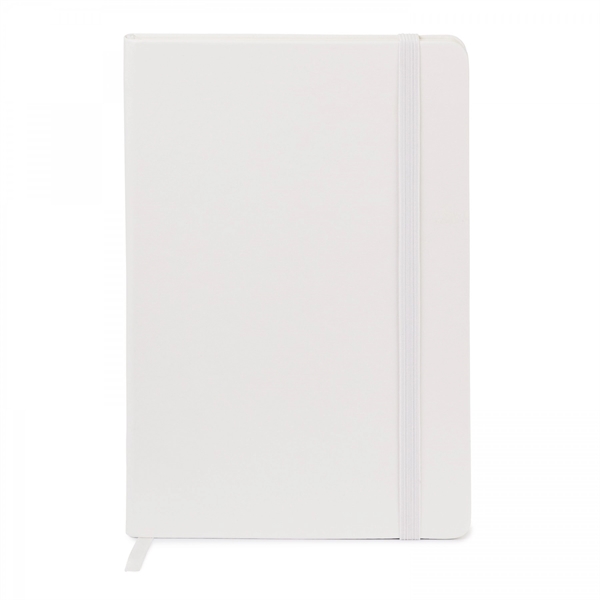 Vinyl hard cover journal with an interior gusseted pocket on back... from ASI 88660 Spector & Co.