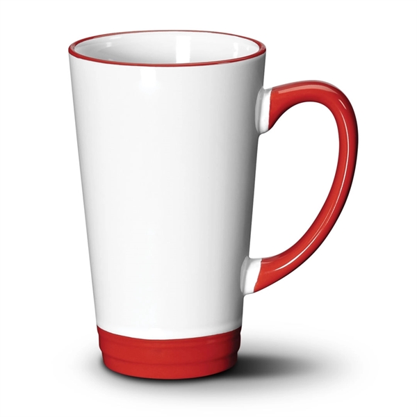 The Raquel ceramic mug features a rich white glaze with a... from ASI 84592 St Regis Group