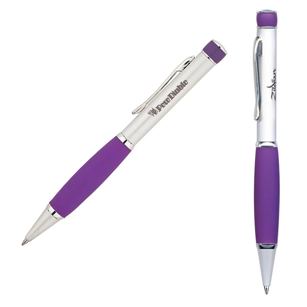 Solid brass constructed ballpoint pen with twist-action mechanism, pearlized barrel and... from ASI 67866 Logomark/Valumark