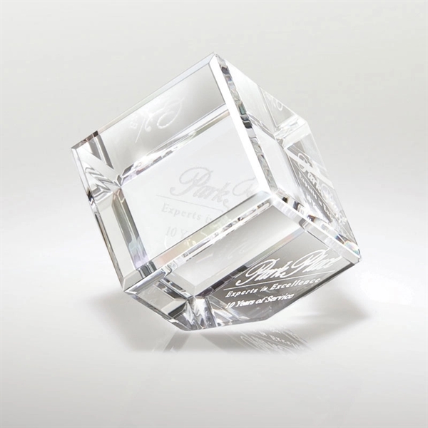 2.38" x 2.38" x 2.38" Canto I small corner block award.... from ASI 67866 Logomark/Valumark