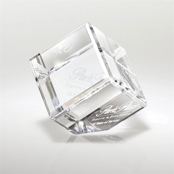 2.38" x 2.38" x 2.38" Canto I small corner block award.... from ASI 67866 Logomark/Valumark