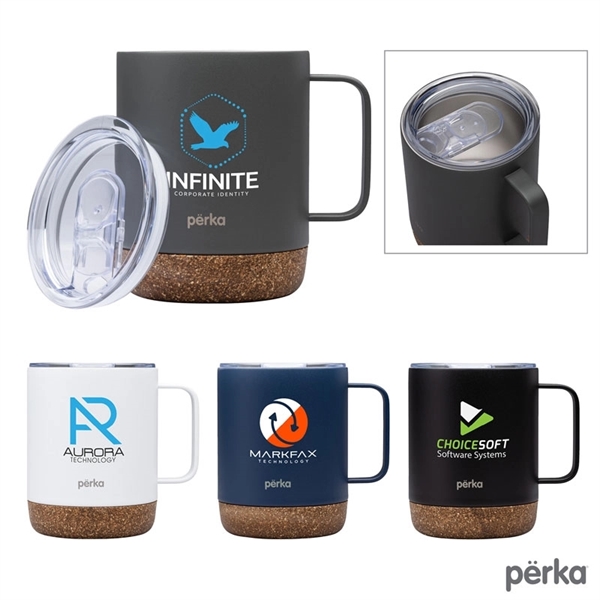 Perka® Wyatt 12 oz. Double Wall, Stainless Steel Camping Mug... from ASI 67866 Logomark/Valumark
