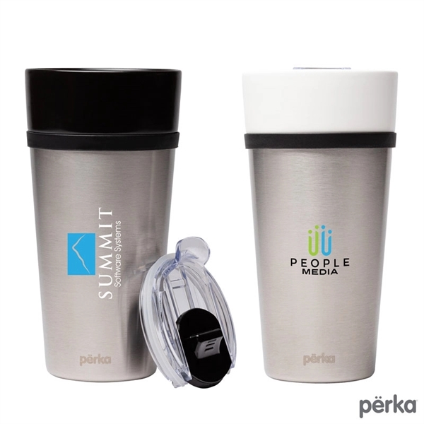Perka® Linden 14 oz. Double Wall Ceramic Tumbler w/ Stain...... from ASI 67866 Logomark/Valumark