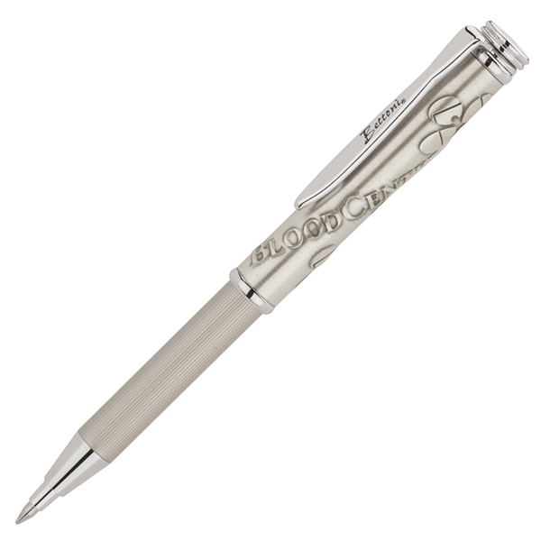 Telescoping ballpoint pen with etched barrel and antique sculptured cap.... from ASI 67866 Logomark/Valumark