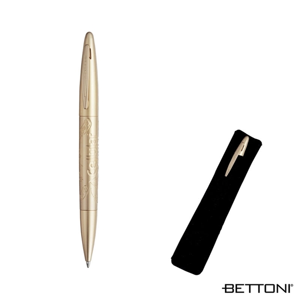 Twist action ballpoint pen with fashionable styling and exquisite gold finish.... from ASI 67866 Logomark/Valumark