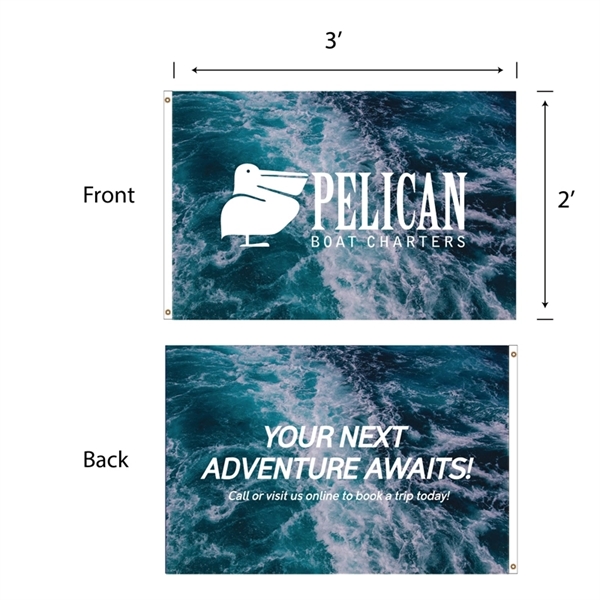 DisplaySplash 2'x3' Flag - Double Sided... from ASI 67866 Logomark/Valumark