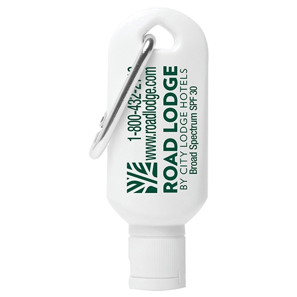 White flip top bottle with 2.0 oz. SPF 30 sunscreen with... from ASI 62660 Innovation Line