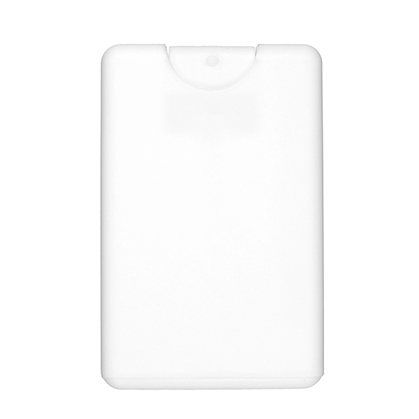 Solid white credit card shaped bottle with SPF30 vanilla sunscreen spray.... from ASI 62660 Innovation Line