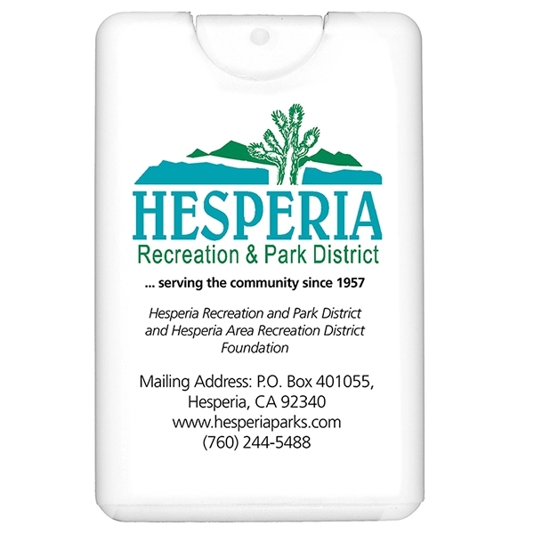 Solid white credit card shaped bottle with SPF30 vanilla sunscreen spray.... from ASI 62660 Innovation Line