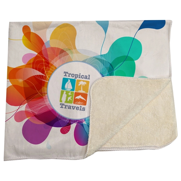 50" x 60" faux mink suede blanket for keeping warm and... from ASI 61125 Hit Promotional Products / Hit®