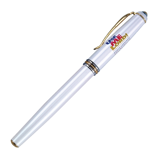 Brass cap-off rollerball pen with a matte coated finish and polished... from ASI 68190 Lungsal / Lungsal