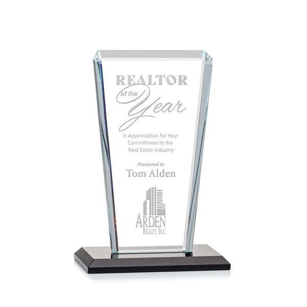 Our extraordinary beveled Starfire angular award is combined with ebony optical... from ASI 84592 St Regis Group / St Regis