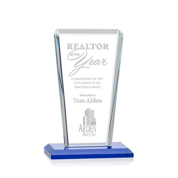 Our extraordinary beveled Starfire angular award is combined with sapphire optical... from ASI 84592 St Regis Group / St Regis