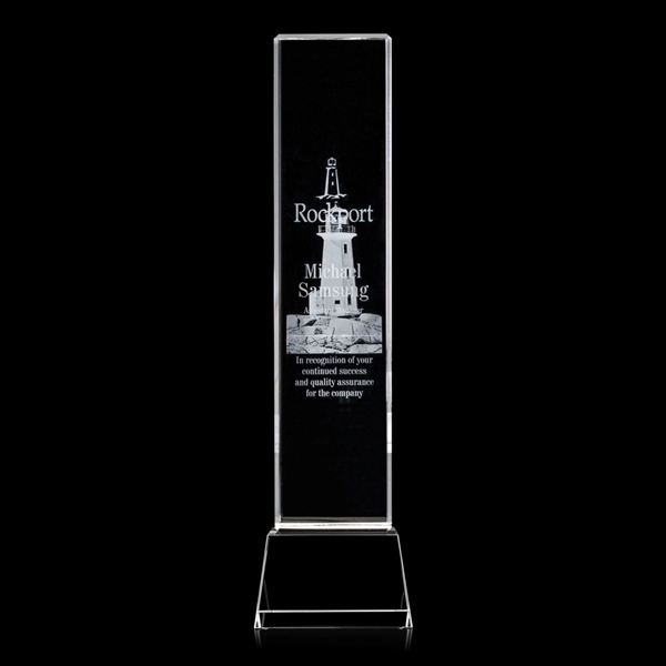 Brilliant thick Optical Crystal Tower with beveled edges is ideal for... from ASI 84592 St Regis Group / St Regis