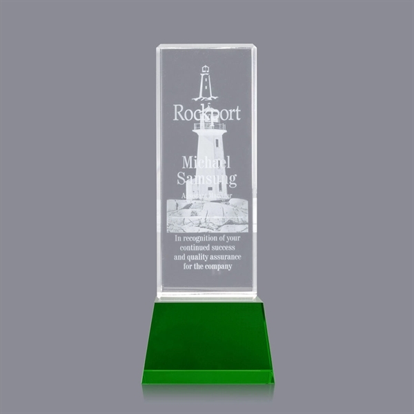 Brilliant thick Optical Crystal Tower with beveled edges is ideal for... from ASI 84592 St Regis Group / St Regis