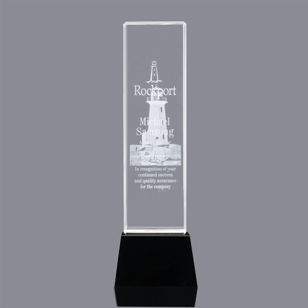 Brilliant thick Optical Crystal Tower with beveled edges is ideal for... from ASI 84592 St Regis Group / St Regis