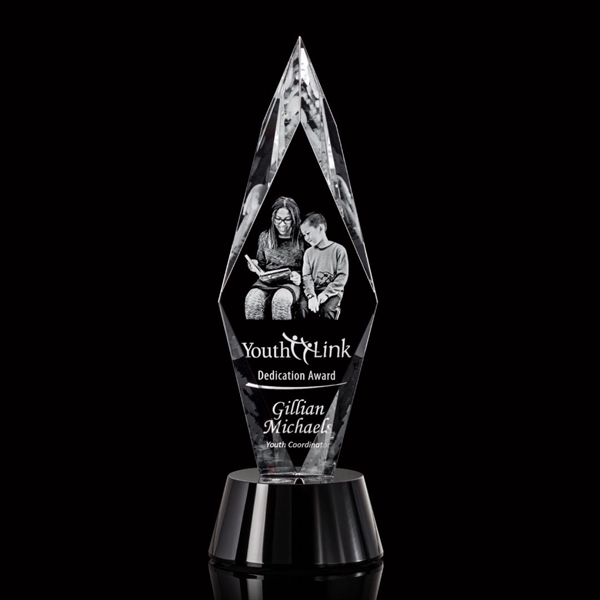 This beautifully beveled, arrowhead-shaped award is mounted on a stunning round... from ASI 84592 St Regis Group / St Regis