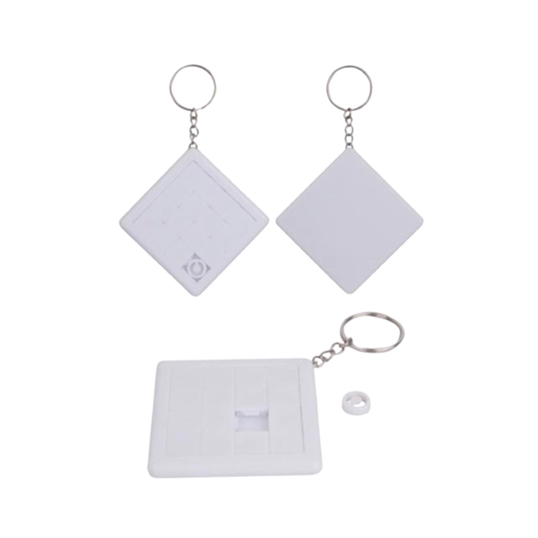 Mini puzzle plastic keychain +1C1P silkscreen imprint + shipping to 1... from ASI 37218 Athena Promo (tm)