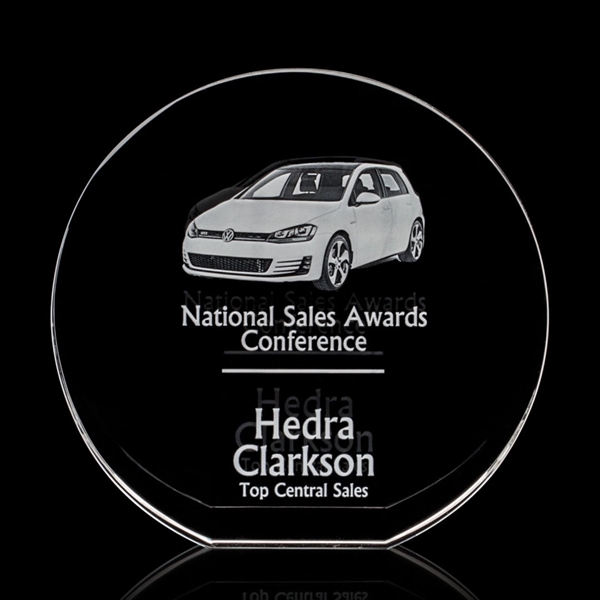 A beautifully rounded optical crystal award.... from ASI 84592 St Regis Group / St Regis