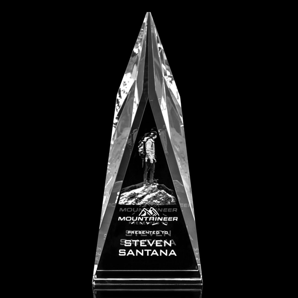 This stunning Optical Crystal Peak award bevels up into a point... from ASI 84592 St Regis Group / St Regis