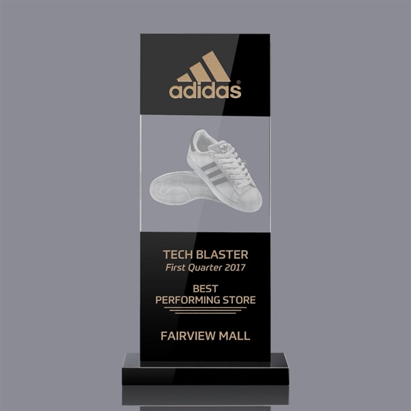 A sharply contrasting award, the Basilia intersects deep black crystal with... from ASI 84592 St Regis Group / St Regis