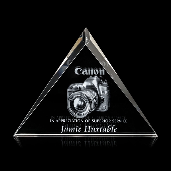 The Tideswell Optical Crystal award showcases reflective triangular bezels accenting a... from ASI 84592 St Regis Group / St Regis