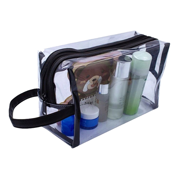 Clear Vinyl and Leatherette Toiletry Bag... from ASI 31517 Admart Products / Admart Line
