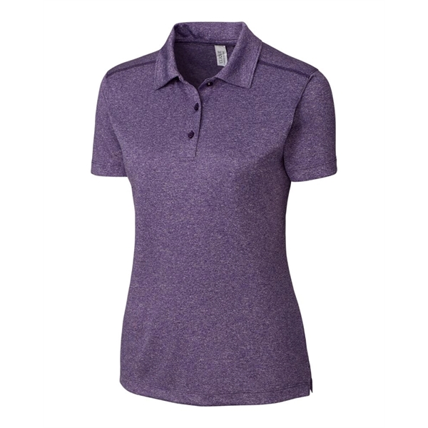 Women's polo with short sleeves, three-button placket, self-fabric neck trim, and... from ASI 47965 Cutter & Buck