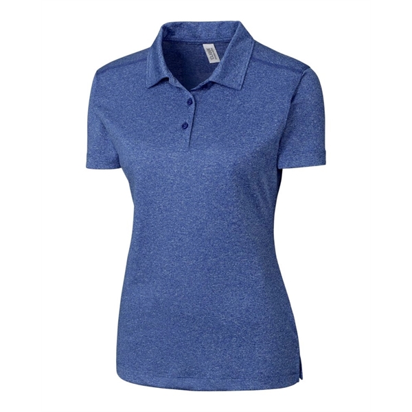 Women's polo with short sleeves, three-button placket, self-fabric neck trim, and... from ASI 47965 Cutter & Buck
