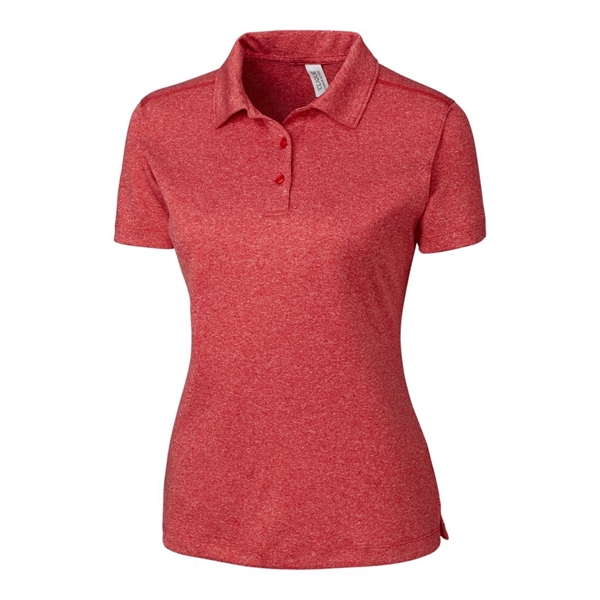 Women's polo with short sleeves, three-button placket, self-fabric neck trim, and... from ASI 47965 Cutter & Buck
